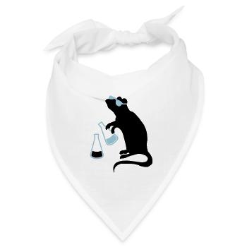 laborratte - Bandana Dreieckstuch - Weiß - Vorne