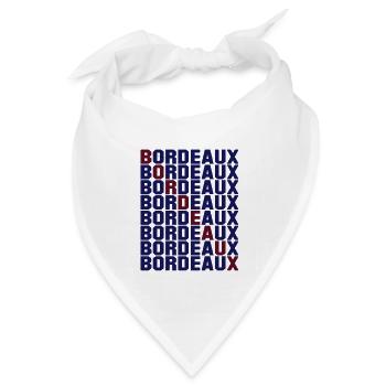 Bordeaux Gitter - Bandana Dreieckstuch - Weiß - Vorne
