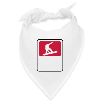 rahmen schild name text fahren snowboard sprung sp - Bandana Dreieckstuch - Weiß - Vorne
