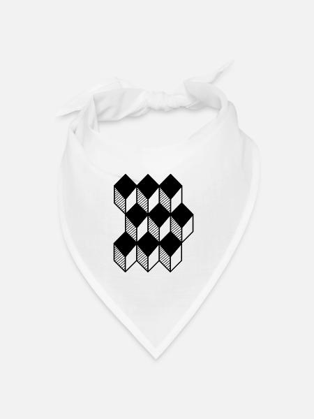 kubus - Bandana Dreieckstuch - Weiß