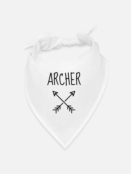 Bogenschießen Bogenschütze Sport Sportler Spieler - Bandana Dreieckstuch - Weiß