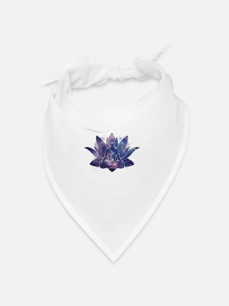 Lotus Yoga Galaxy - Bandana Dreieckstuch - Weiß