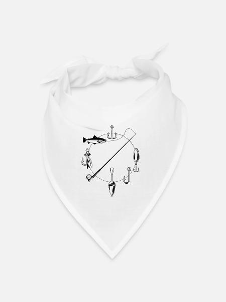 angeln utensilien schwimmer - Bandana Dreieckstuch - Weiß