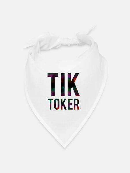 Tik Tok Tiktoker - Bandana Dreieckstuch - Weiß