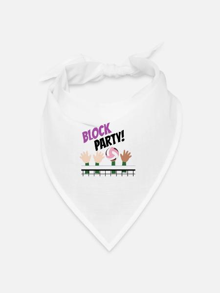 Block party volleyball team sport - Bandana Dreieckstuch - Weiß