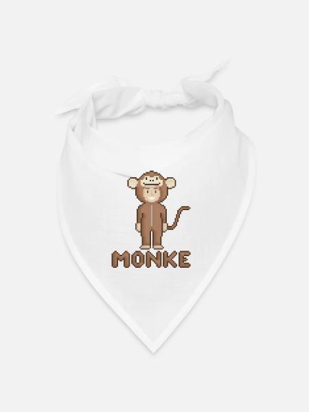 MONKE - Bandana Dreieckstuch - Weiß