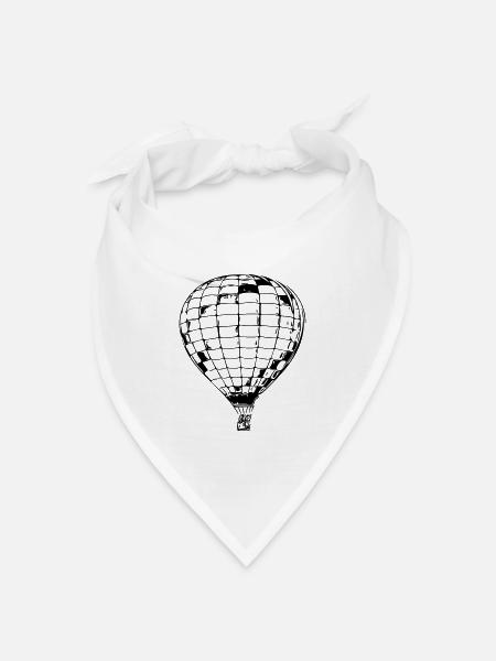 Geometrischer Heissluftballon - Bandana Dreieckstuch - Weiß