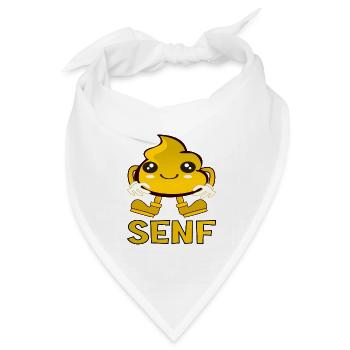 Senf Fastfood Sauce - Grillen - Bandana Dreieckstuch - Weiß - Vorne
