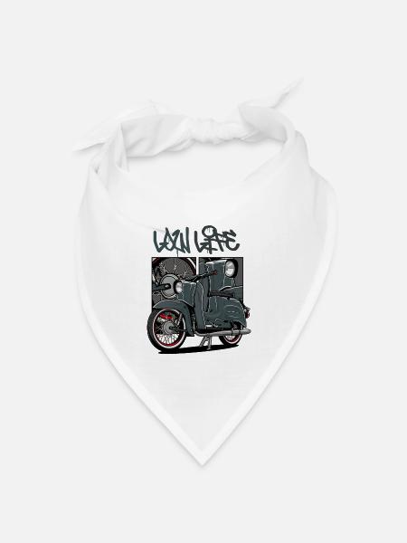 Schwalbe (grau / LowLife) // Illustration - Bandana Dreieckstuch - Weiß