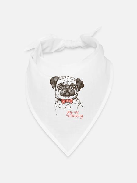 Hund - Bandana Dreieckstuch - Weiß
