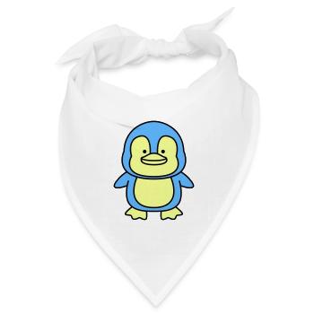 pinguin comic - Bandana Dreieckstuch - Weiß - Vorne