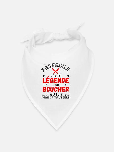 EINE METZGER-LEGENDE - Bandana Dreieckstuch - Weiß