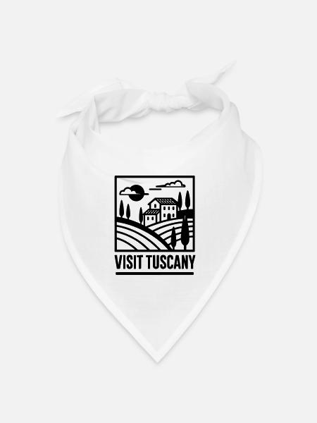 visit tuscany - Bandana Dreieckstuch - Weiß