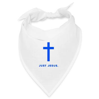 Just Jesus Kreuzdesign - Bandana Dreieckstuch - Weiß - Vorne