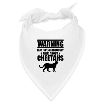 Cheetah Talk Humor - Bandana Dreieckstuch - Weiß - Vorne