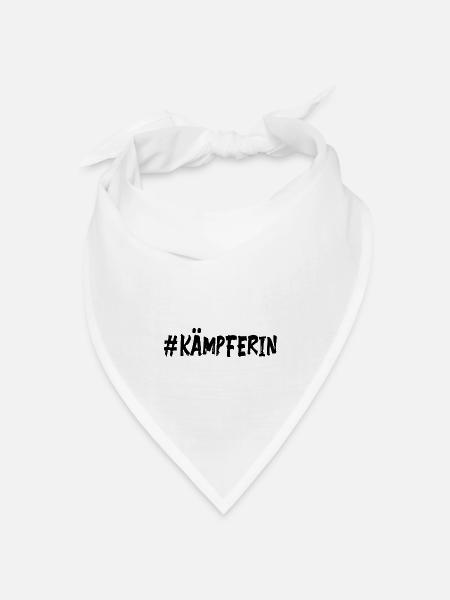 # Kämpferin - Mut Kraft Glücksbringer - Bandana Dreieckstuch - Weiß