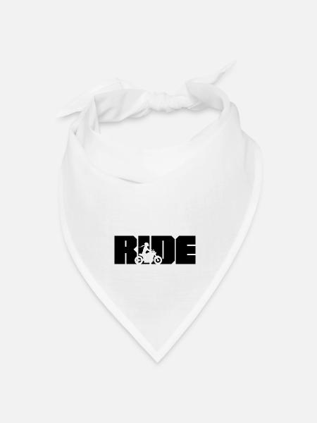 Ride Chopper Motorradfahrerin Bikerin Custombike - Bandana Dreieckstuch - Weiß