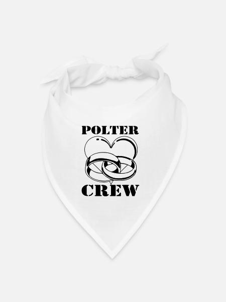 Junggesellenabschied , JGA Polter Crew (25) - Bandana Dreieckstuch - Weiß