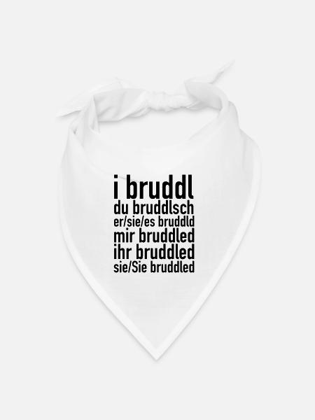 Bruddle - Bandana Dreieckstuch - Weiß
