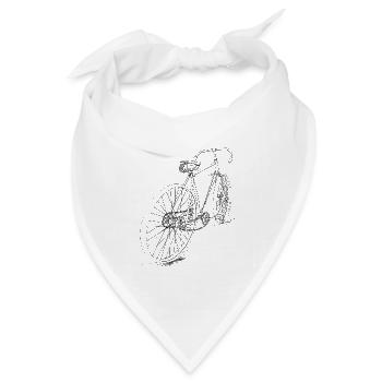 bicycle mountain bike cyclist mountainbike fahrrad - Bandana Dreieckstuch - Weiß - Vorne