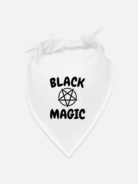 Schwarze Magie - Bandana Dreieckstuch - Weiß