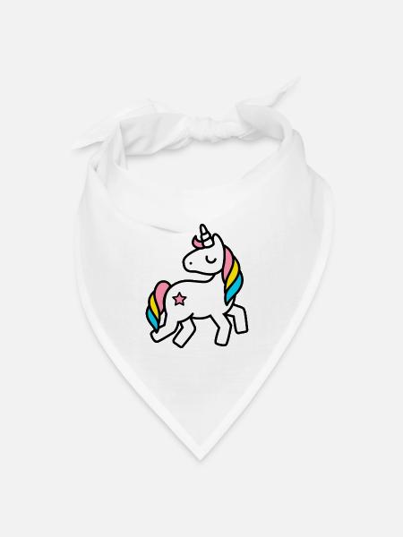 einhorn - Bandana Dreieckstuch - Weiß