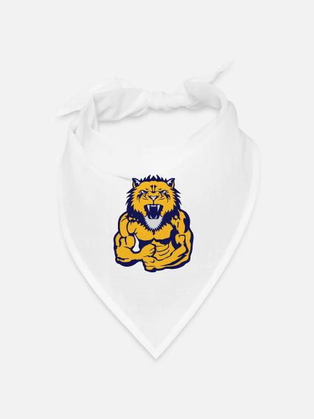 Löwenkörper Bodybuilding Bodybuilding - Bandana Dreieckstuch - Weiß