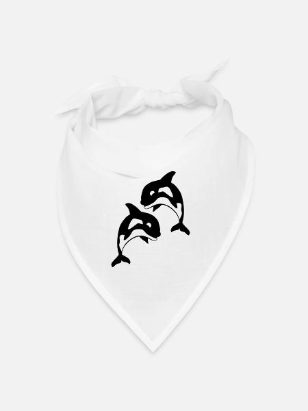Orca - Bandana Dreieckstuch - Weiß