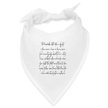 two households both - shakespeare handwriting typo - Bandana Dreieckstuch - Weiß - Vorne