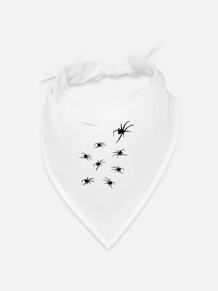 Spinnen - Horror, Spinne - Bandana Dreieckstuch - Weiß