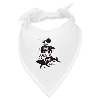 Wir sind erde - Bandana Dreieckstuch - Weiß - Vorne