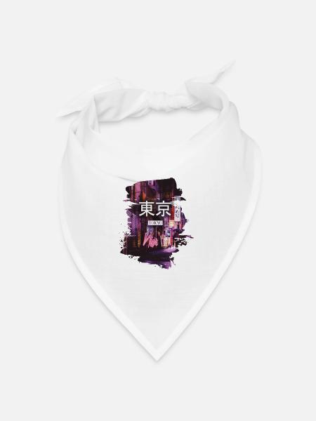 TOKYO - Bandana Dreieckstuch - Weiß