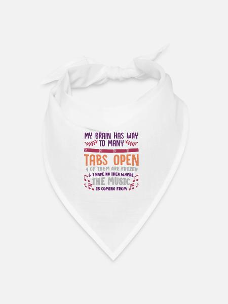 adhd, adhd Gehirn, Tabs, - Bandana Dreieckstuch - Weiß