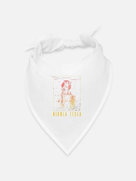 Tesla Nikola, Tesla Nikola Nikola, Tesla, - Bandana Dreieckstuch - Weiß