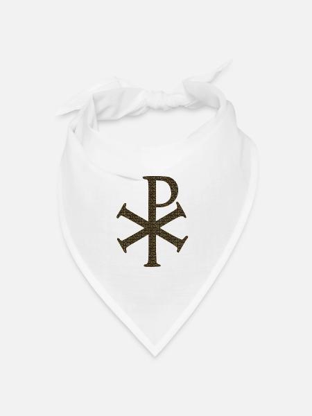 Symbol Anfang Ende Alpha Omega Gott Christian - Bandana Dreieckstuch - Weiß