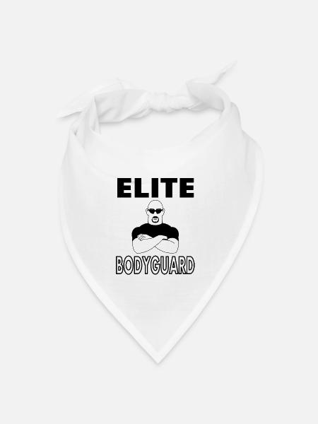 bin Bodyguard Elite Türsteher Sicherheitsdienst - Bandana Dreieckstuch - Weiß