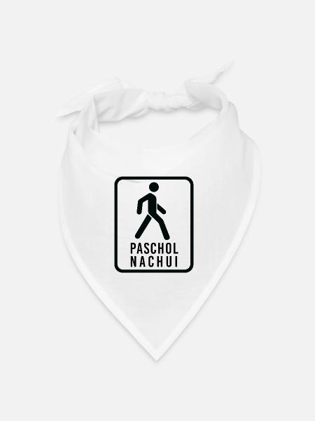 Paschol Nachui Bratan - Bandana Dreieckstuch - Weiß