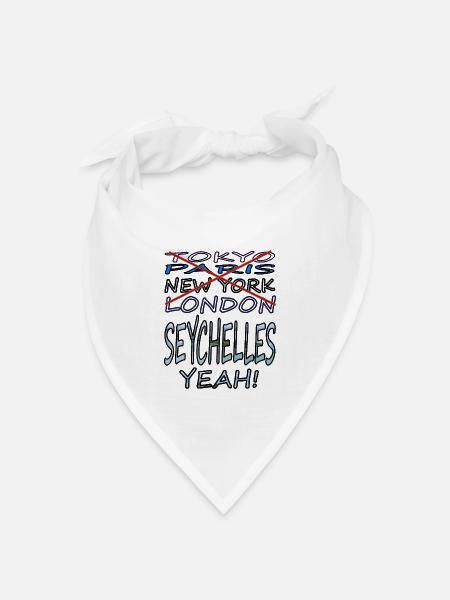 Auf Seychellen fliegen Urlaub auf Seychellen gift - Bandana Dreieckstuch - Weiß