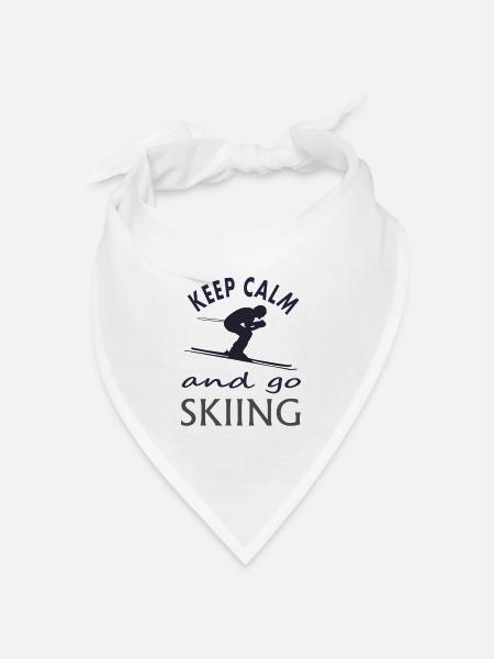 Ski fahren Skigebiet Skiurlaub Skibrille Geschenk - Bandana Dreieckstuch - Weiß