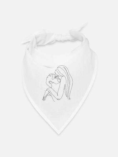 Liebespaar - Bandana Dreieckstuch - Weiß