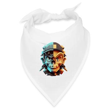 Dude 8bit Pixelart - Bandana Dreieckstuch - Weiß - Vorne