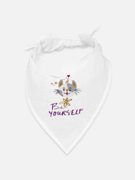 be yourself - Bandana Dreieckstuch - Weiß