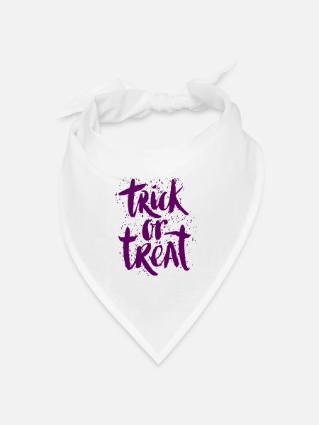 Trick or Treat - Bandana Dreieckstuch - Weiß