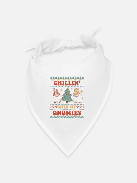 Hässlicher Weihnachtspullover - Bandana Dreieckstuch - Weiß