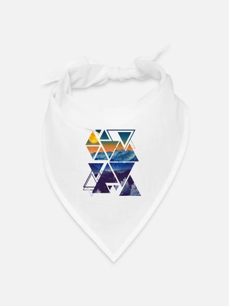 Natur - Bandana Dreieckstuch - Weiß