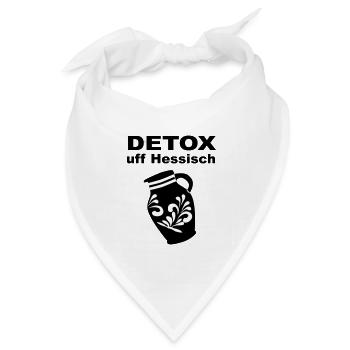 Detox Hessisch Bembel - Bandana Dreieckstuch - Weiß - Vorne
