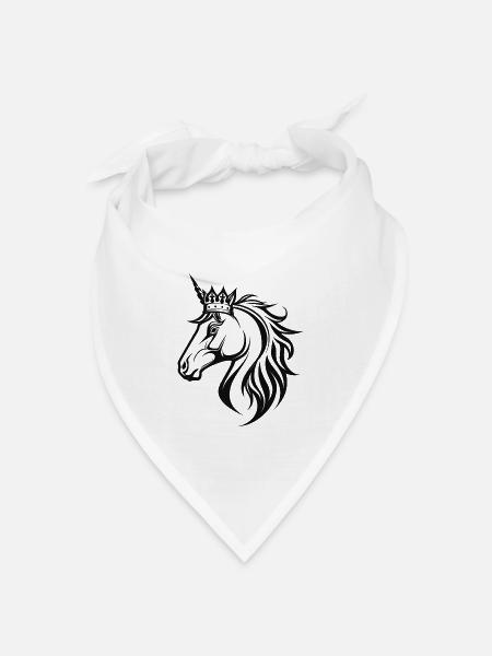 Thronfolger der Kontraste - Bandana Dreieckstuch - Weiß