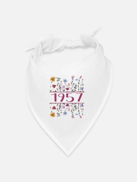1957 Legendär Seit 1957 Geburtstag 1957 Frauen - Bandana Dreieckstuch - Weiß