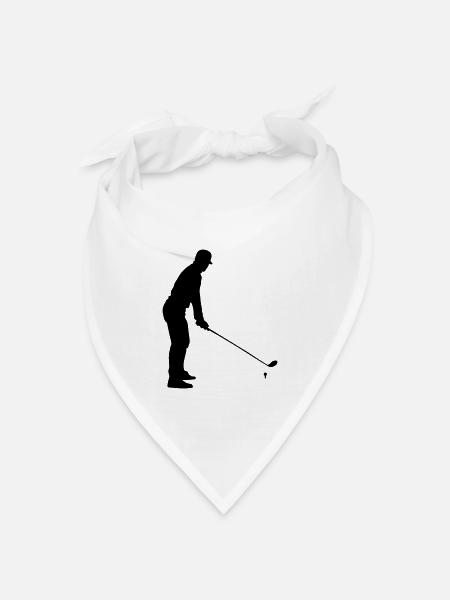 golfer - Bandana Dreieckstuch - Weiß