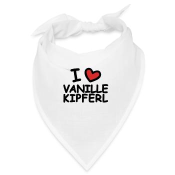 I Love Vanillekipferl - Bandana Dreieckstuch - Weiß - Vorne